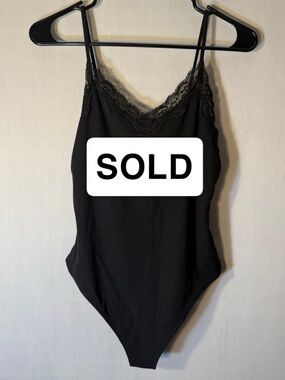 American Eagle Outfitters Black Lace Trim Chemise